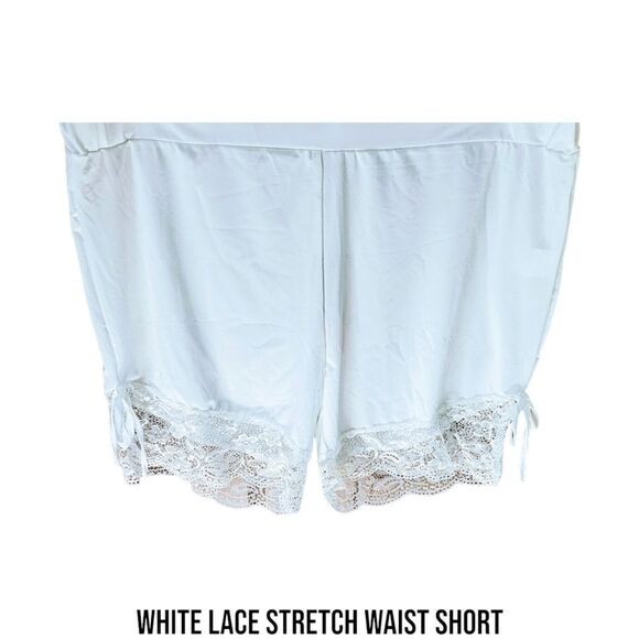 ROSE GAL Plus Size 3Piece Tank Tops Floral White Lace short Set. SIZE 22 - Picture 4 of 16